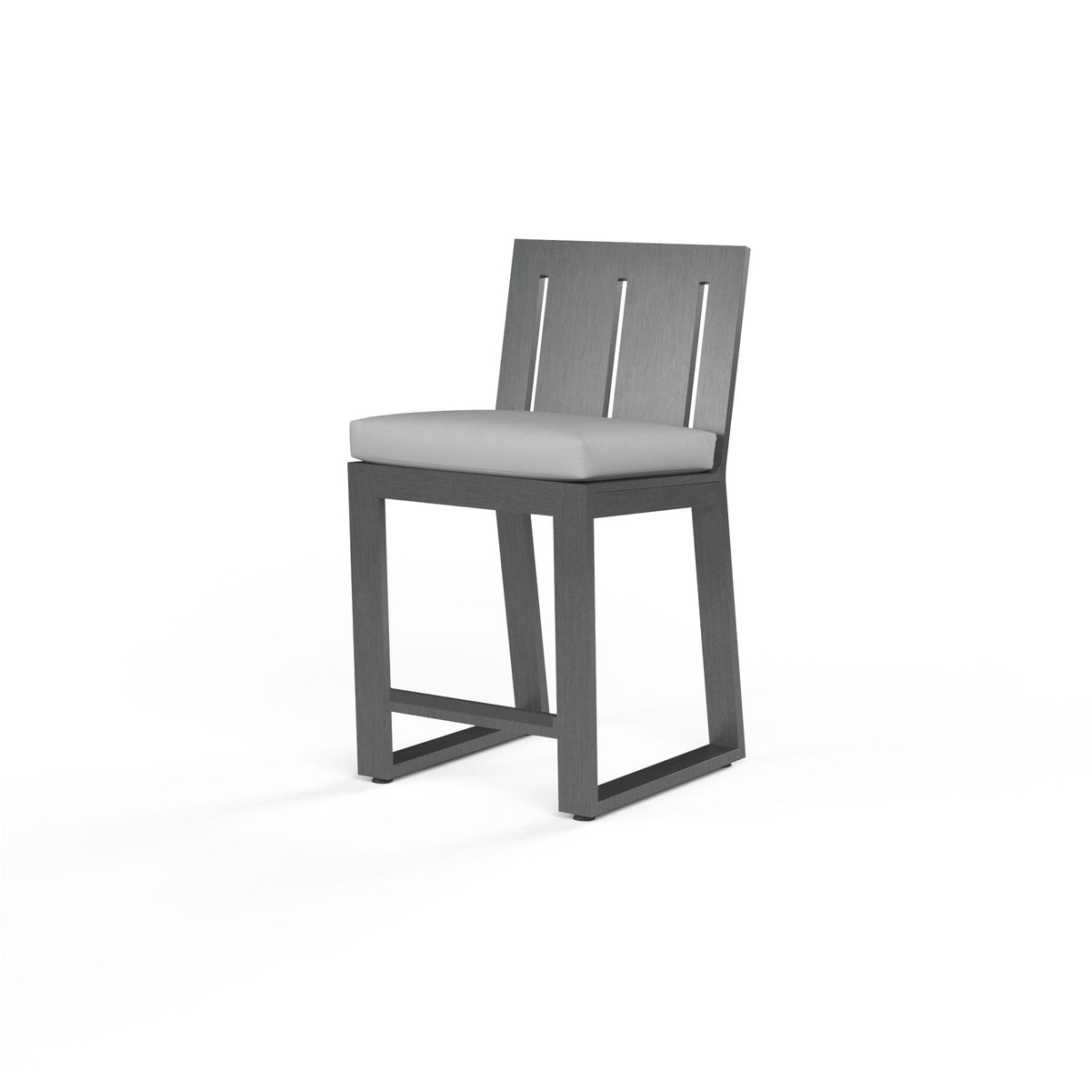 Sunset West Redondo Counter Stool in Cast Silver, No Welt