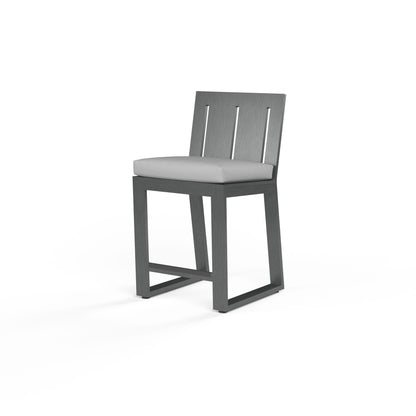 Sunset West Redondo Counter Stool in Cast Silver, No Welt