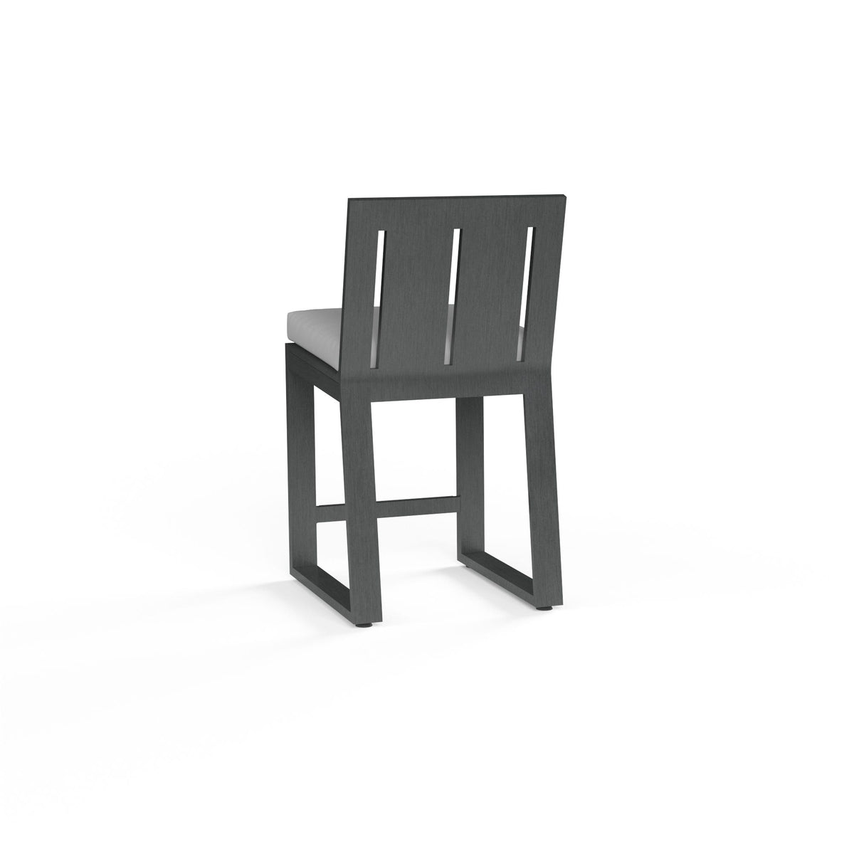 Sunset West Redondo Barstool in Cast Silver, No Welt — View 2