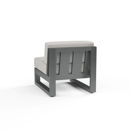 Sunset West Redondo Armless Club in Cast Silver, No Welt — View 3