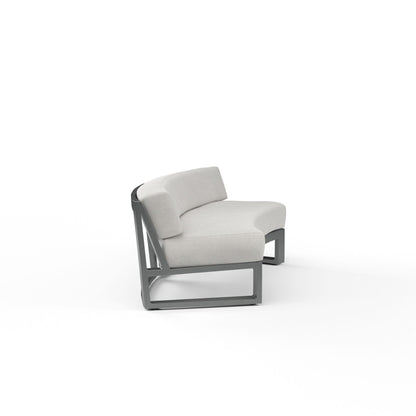 Sunset West Redondo Curved Sofa in Cast Silver, No Welt — View 4
