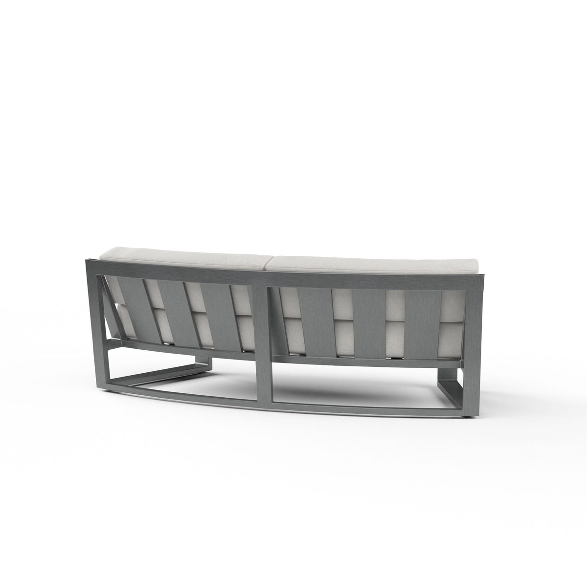 Sunset West Redondo Curved Sofa in Cast Silver, No Welt — View 2