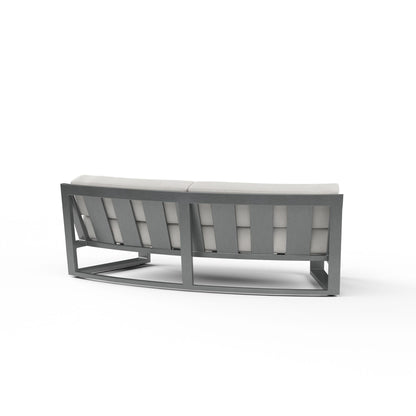 Sunset West Redondo Curved Sofa in Cast Silver, No Welt — View 2