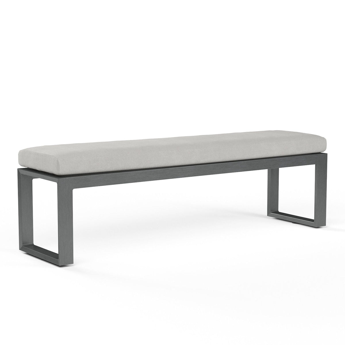 Sunset West Redondo Dining Bench in Cast Silver, No Welt — View 6