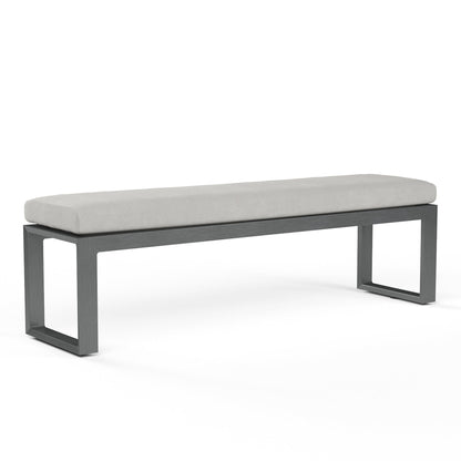 Sunset West Redondo Dining Bench in Cast Silver, No Welt — View 6