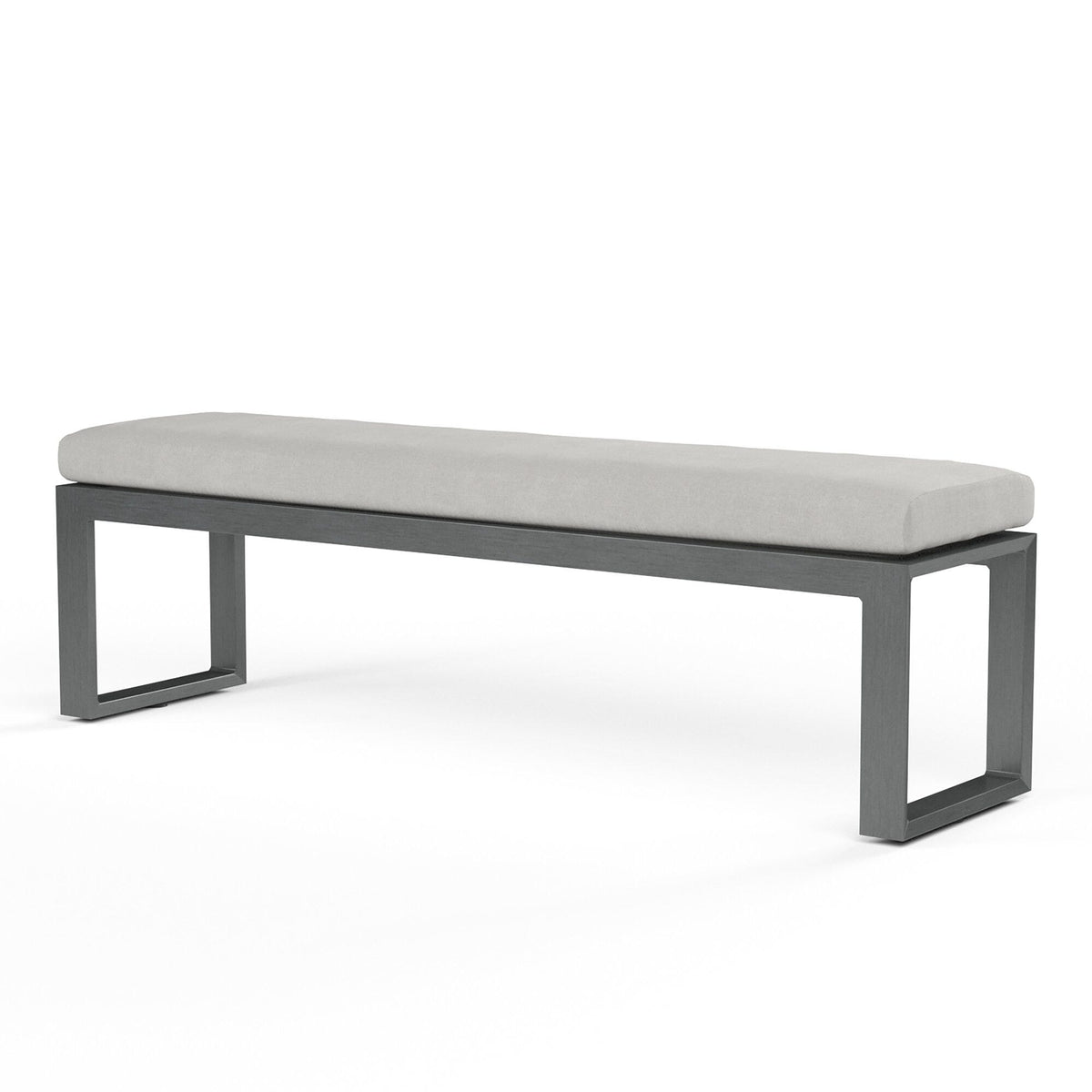 Sunset West Redondo Dining Bench in Cast Silver, No Welt — View 7