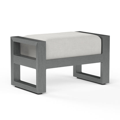 Sunset West Redondo Ottoman in Cast Silver, No Welt — View 3