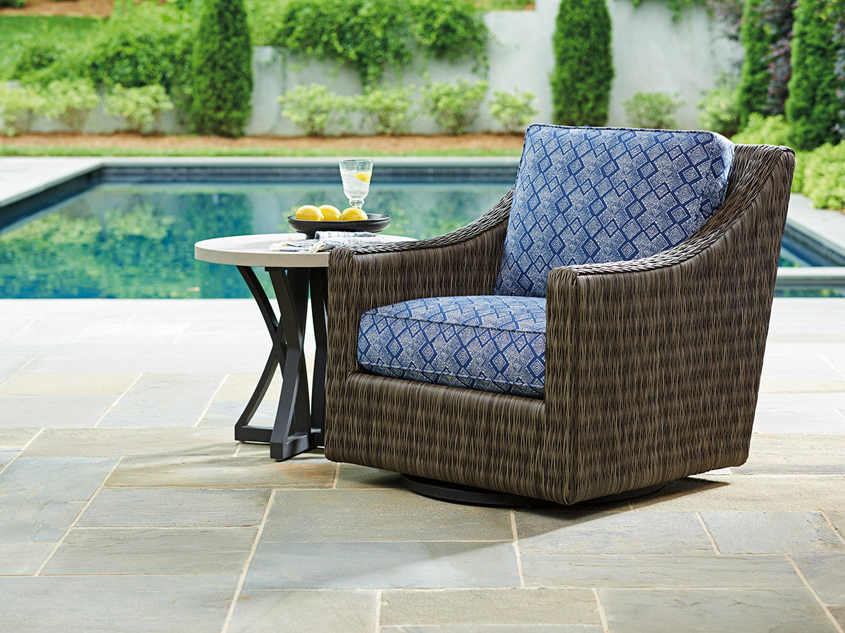 Tommy Bahama Outdoor Cypress Point Ocean Terrace Swivel Glider Lounge Chair — View 2