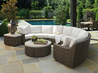 Tommy Bahama Outdoor Cypress Point Ocean Terrace Curved Sectional Armless Sofa — View 4