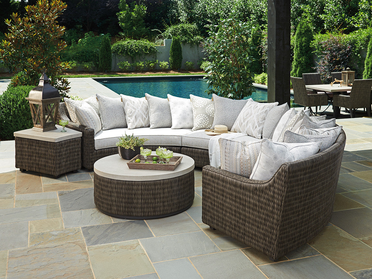 Tommy Bahama Outdoor Cypress Point Ocean Terrace Curved Sectional Laf Sofa — View 2