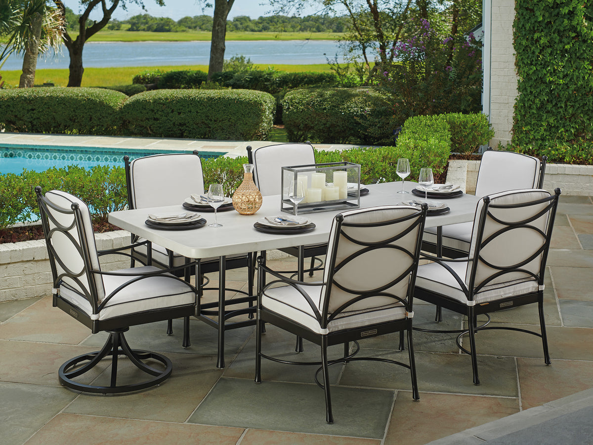 Tommy Bahama Outdoor Pavlova Swivel Rocker Dining Chair — View 3