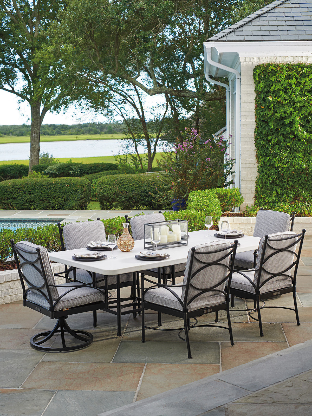 Tommy Bahama Outdoor Pavlova Rectangular Dining Table — View 3