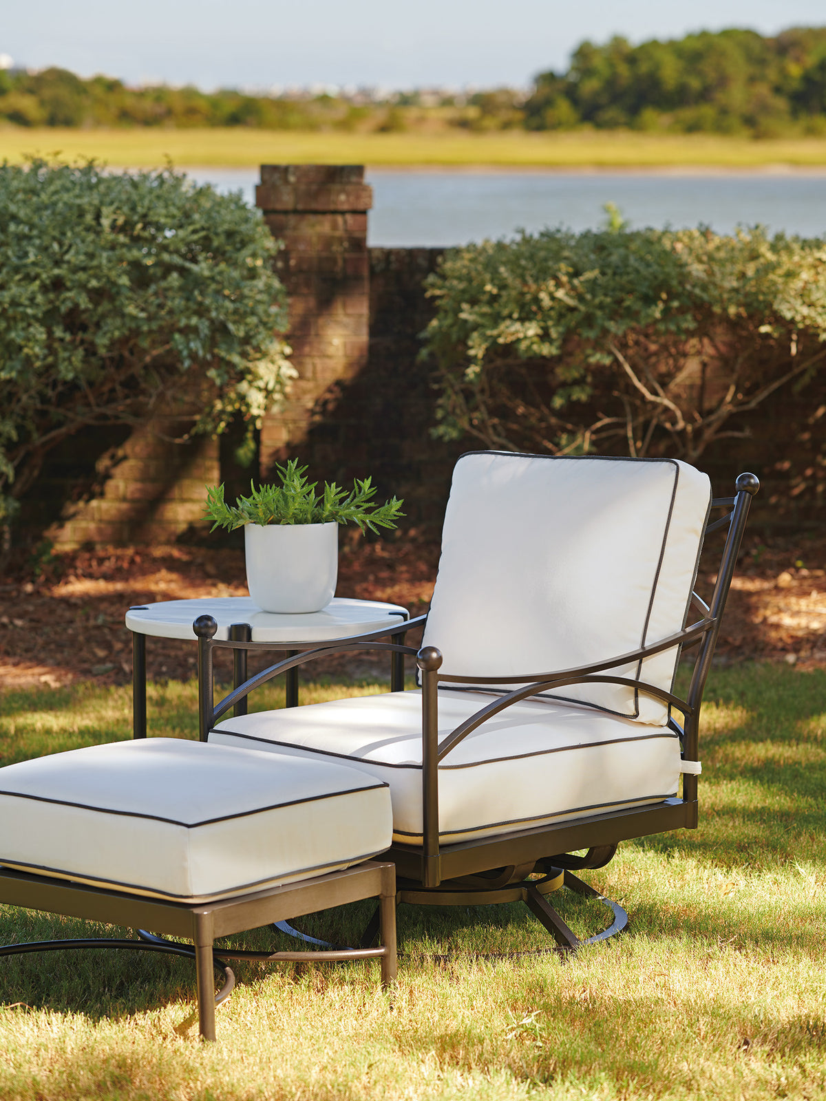 Tommy Bahama Outdoor Pavlova Swivel Lounge Chair — View 3