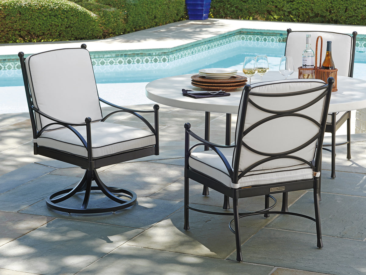 Tommy Bahama Outdoor Pavlova Swivel Rocker Dining Chair — View 2