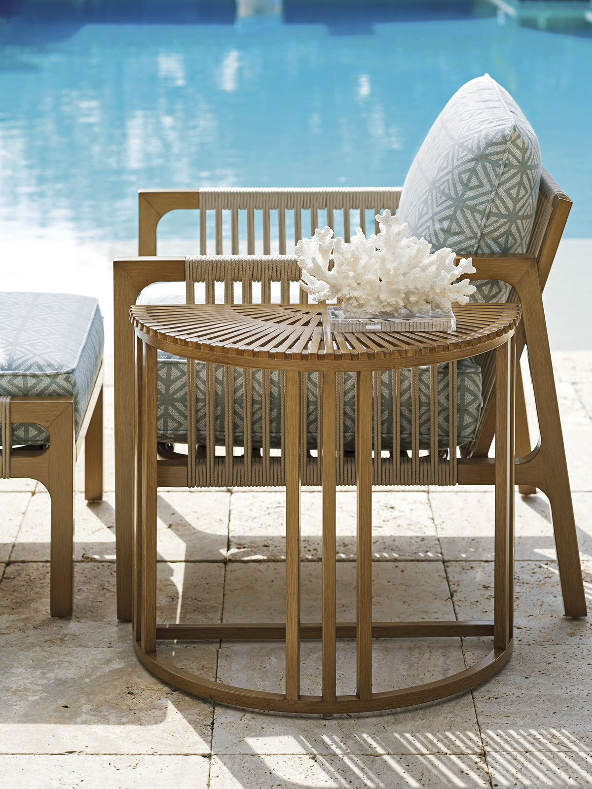 Tommy Bahama Outdoor St Tropez Demilune End Table — View 2