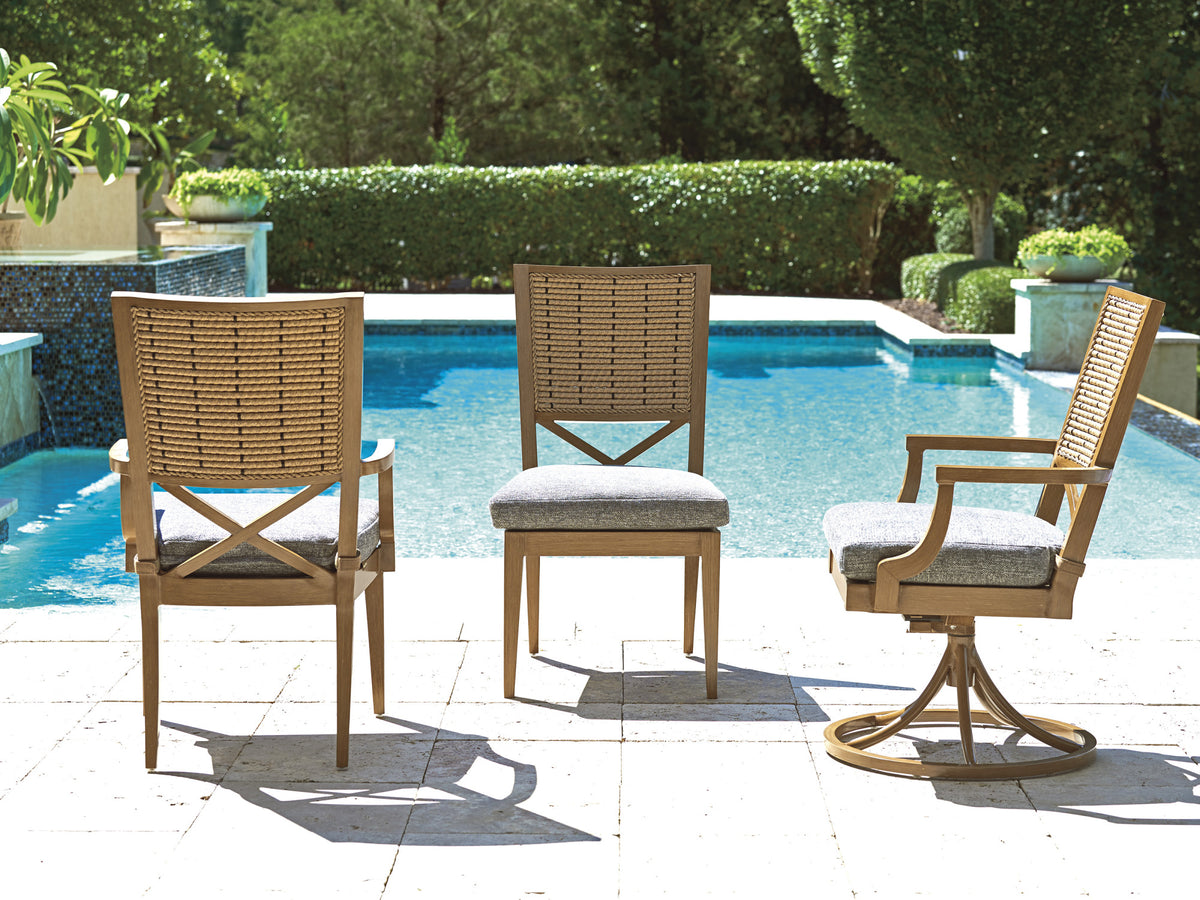 Tommy Bahama Outdoor Los Altos Valley View Swivel Rocker Dining Chair — View 2