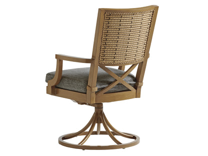 Tommy Bahama Outdoor Los Altos Valley View Swivel Rocker Dining Chair — View 4