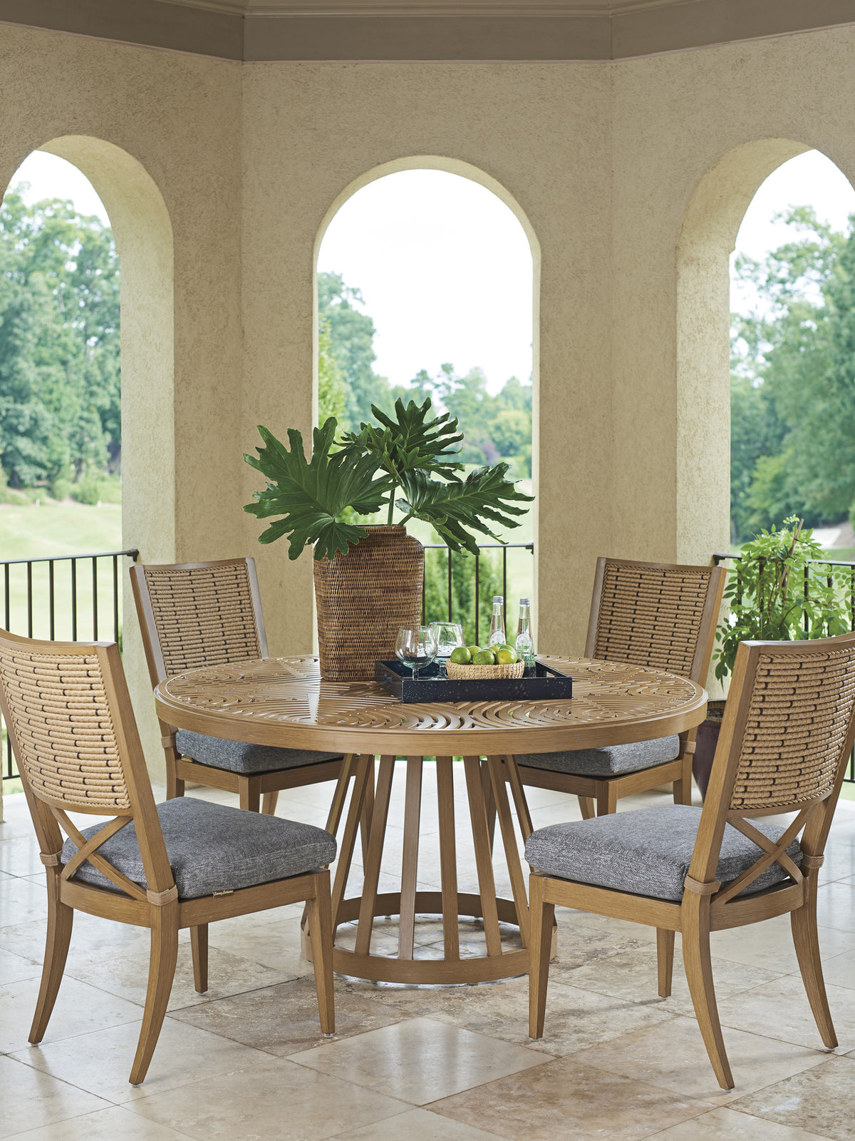 Tommy Bahama Outdoor Los Altos Valley View Round Dining Table — View 2