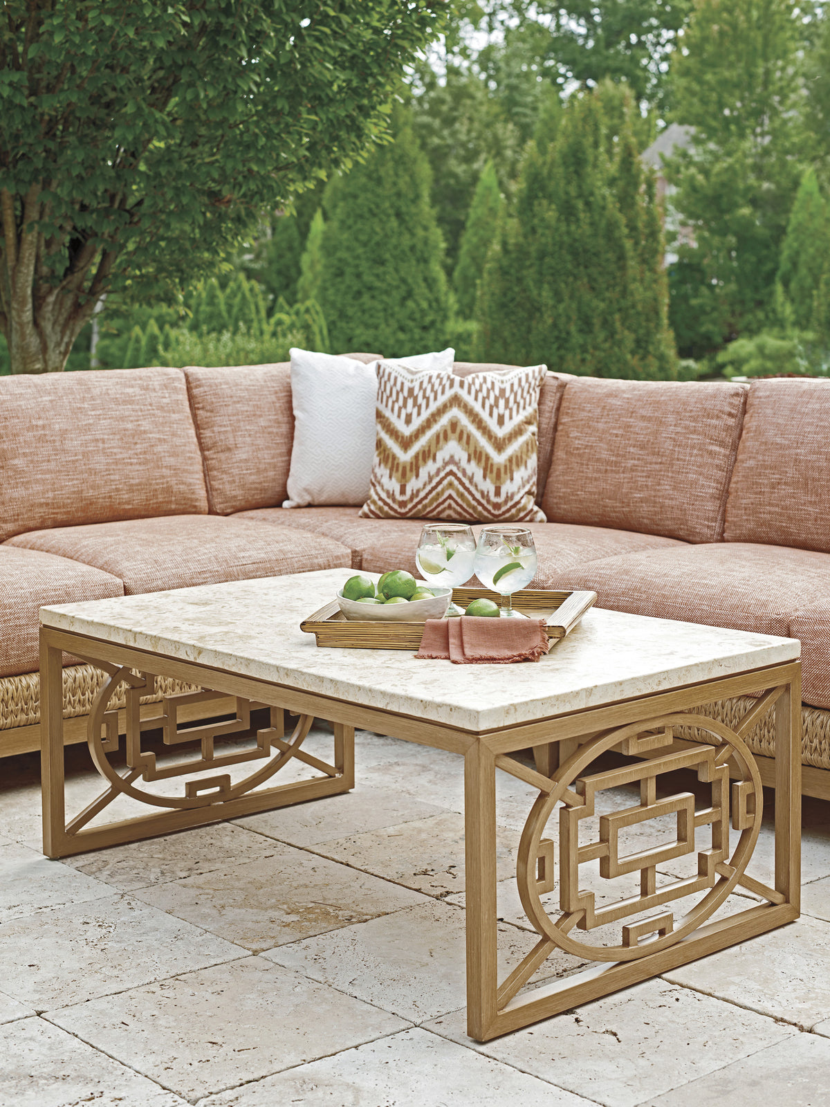 Tommy Bahama Outdoor Los Altos Valley View Rectangular Cocktail Table — View 2