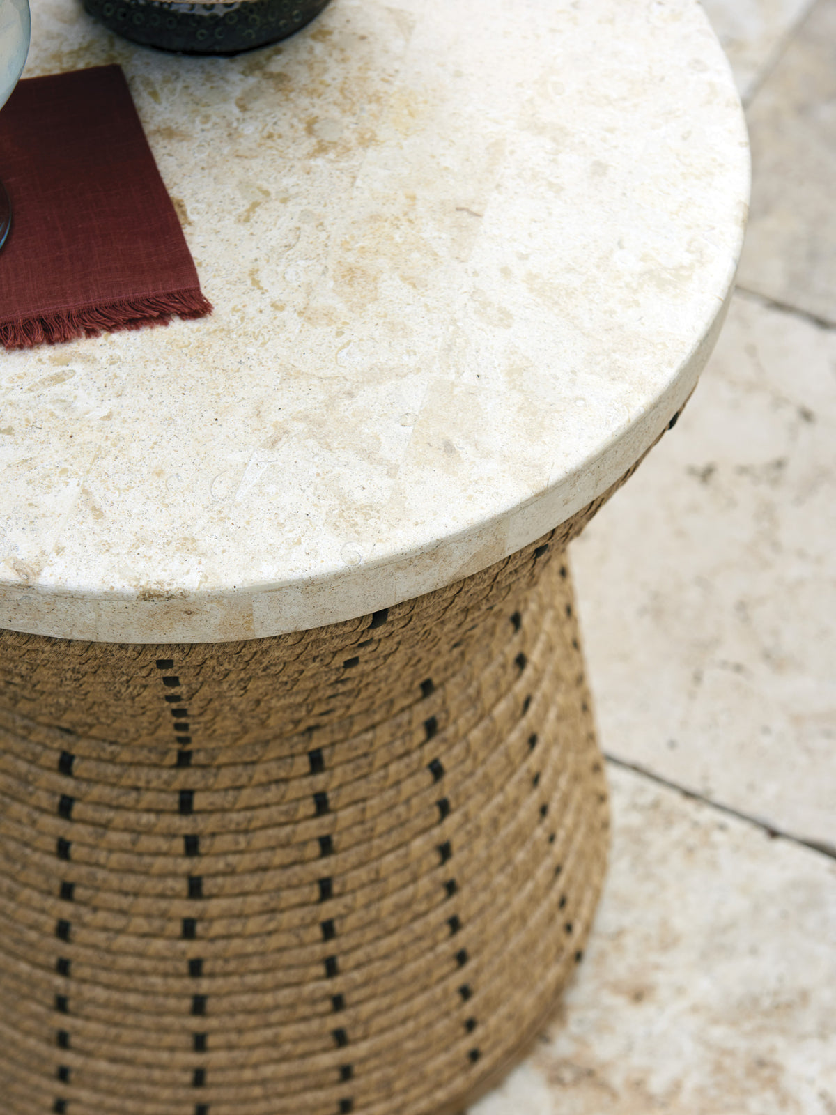 Tommy Bahama Outdoor Los Altos Valley View Round Side Table — View 3