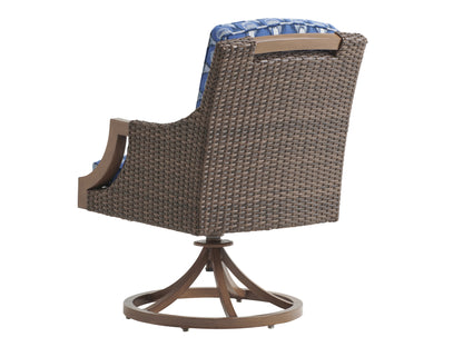 Tommy Bahama Outdoor Harbor Isle Swivel Rocker Dining Chair — View 4