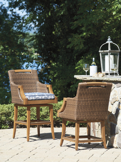 Tommy Bahama Outdoor Harbor Isle Swivel Counter Stool — View 2
