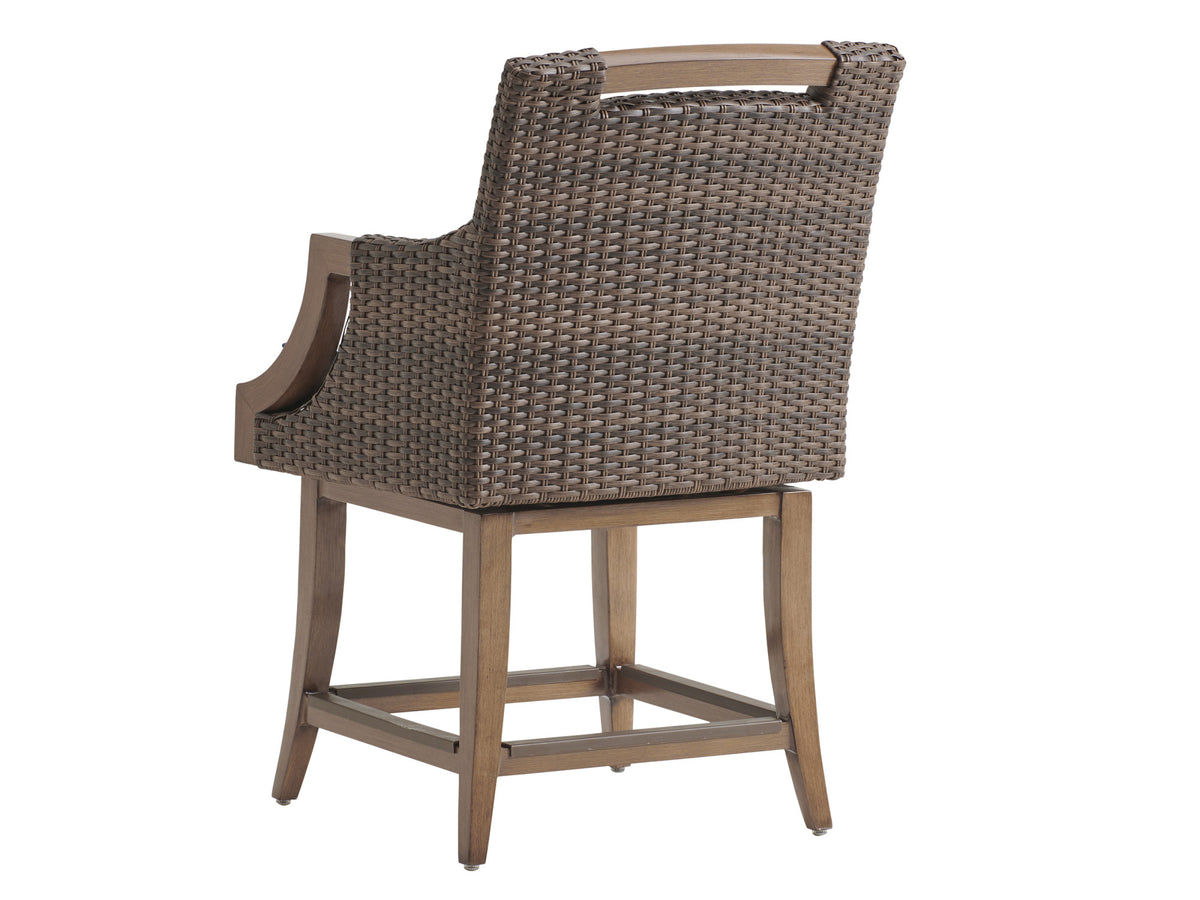 Tommy Bahama Outdoor Harbor Isle Swivel Counter Stool — View 4
