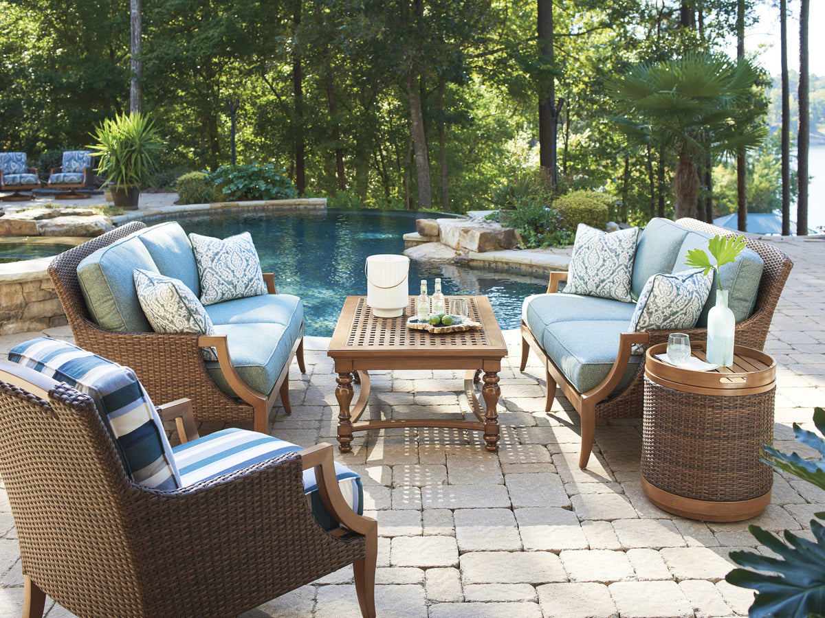 Tommy Bahama Outdoor Harbor Isle Rectangular Cocktail Table — View 3