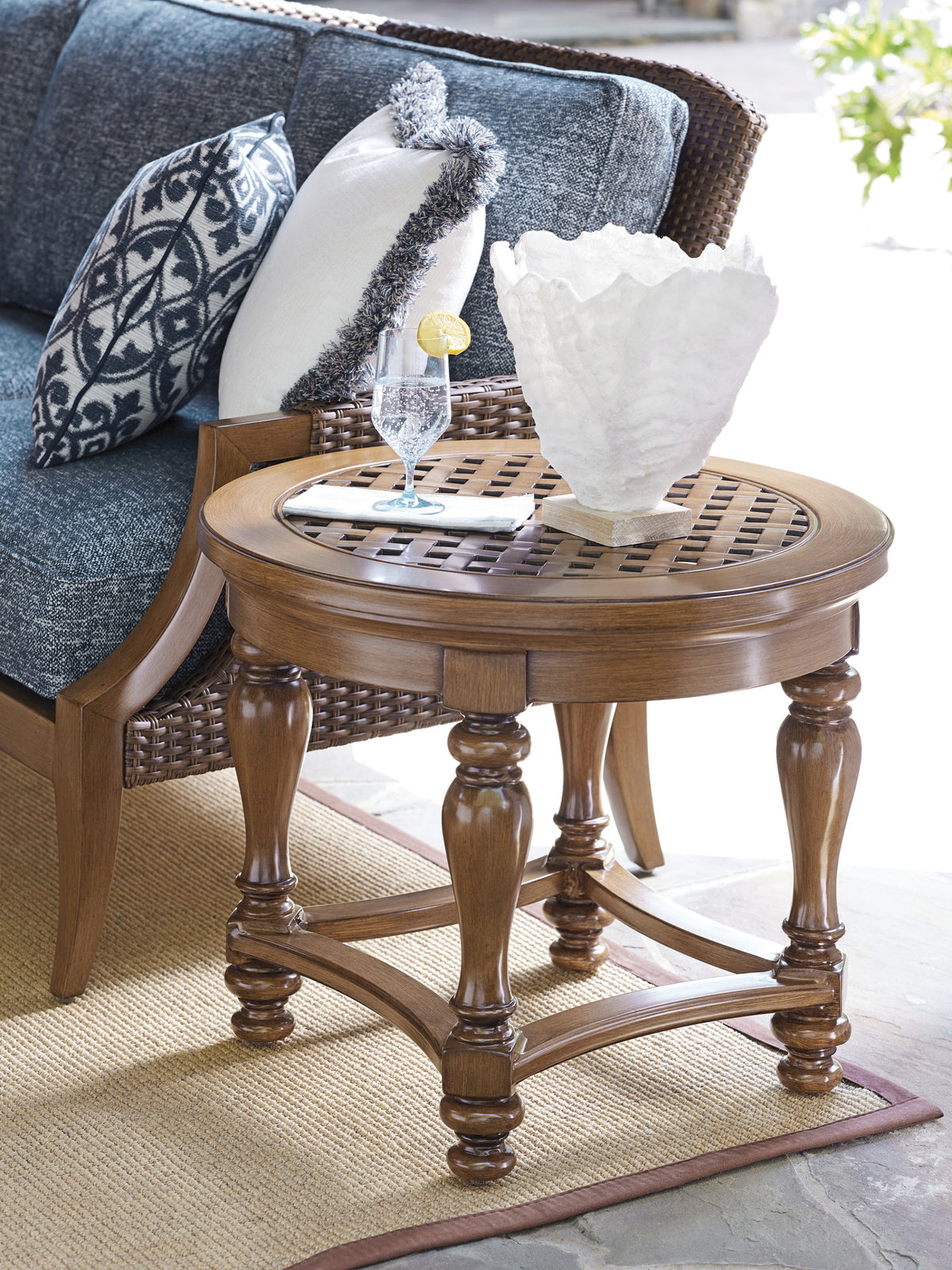 Tommy Bahama Outdoor Harbor Isle Round End Table — View 2