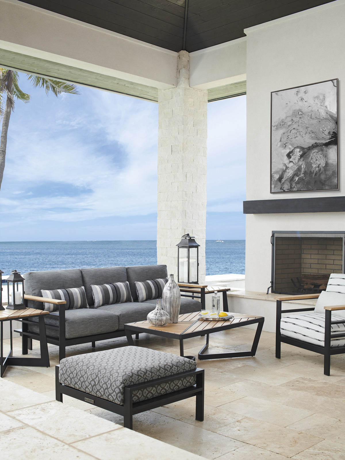 Tommy Bahama Outdoor South Beach Ottoman — View 4