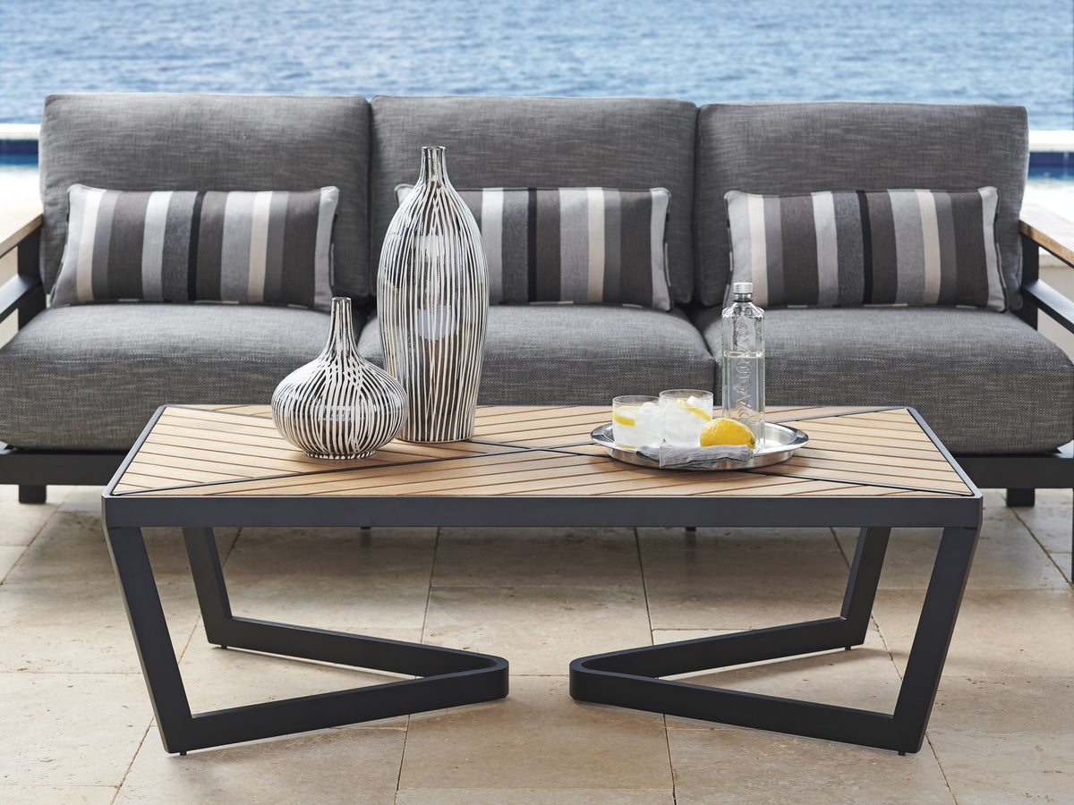 Tommy Bahama Outdoor South Beach Rectangular Cocktail Table — View 2