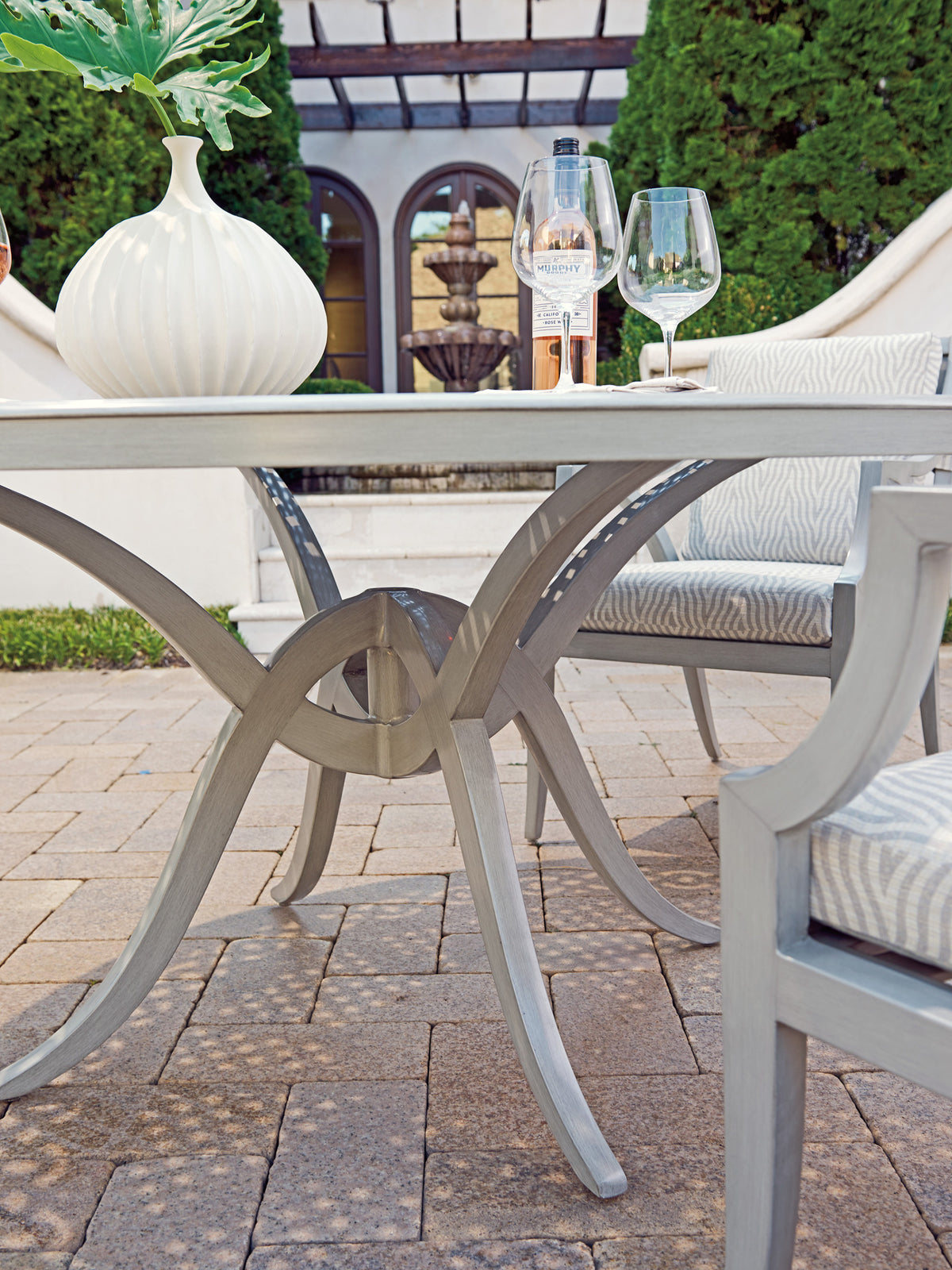 Tommy Bahama Outdoor Silver Sands Round Dining Table — View 4