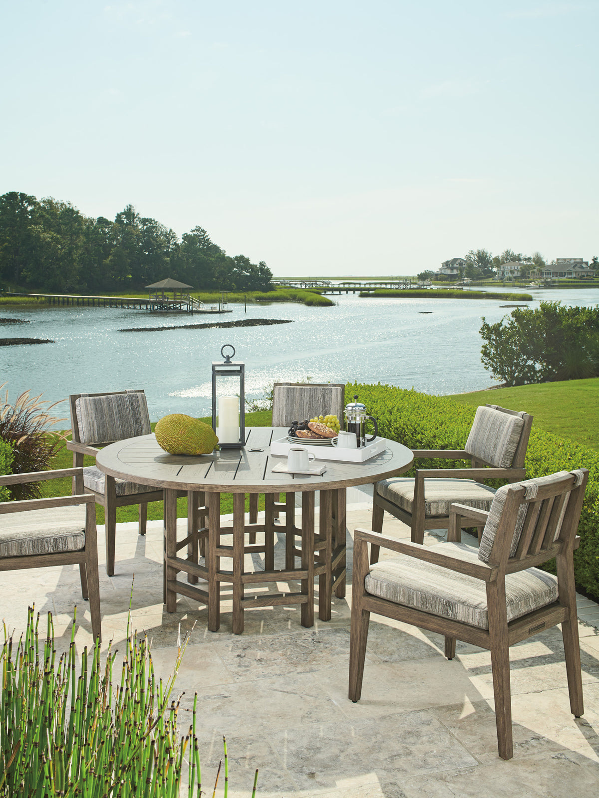 Tommy Bahama Outdoor La Jolla Arm Dining Chair — View 4