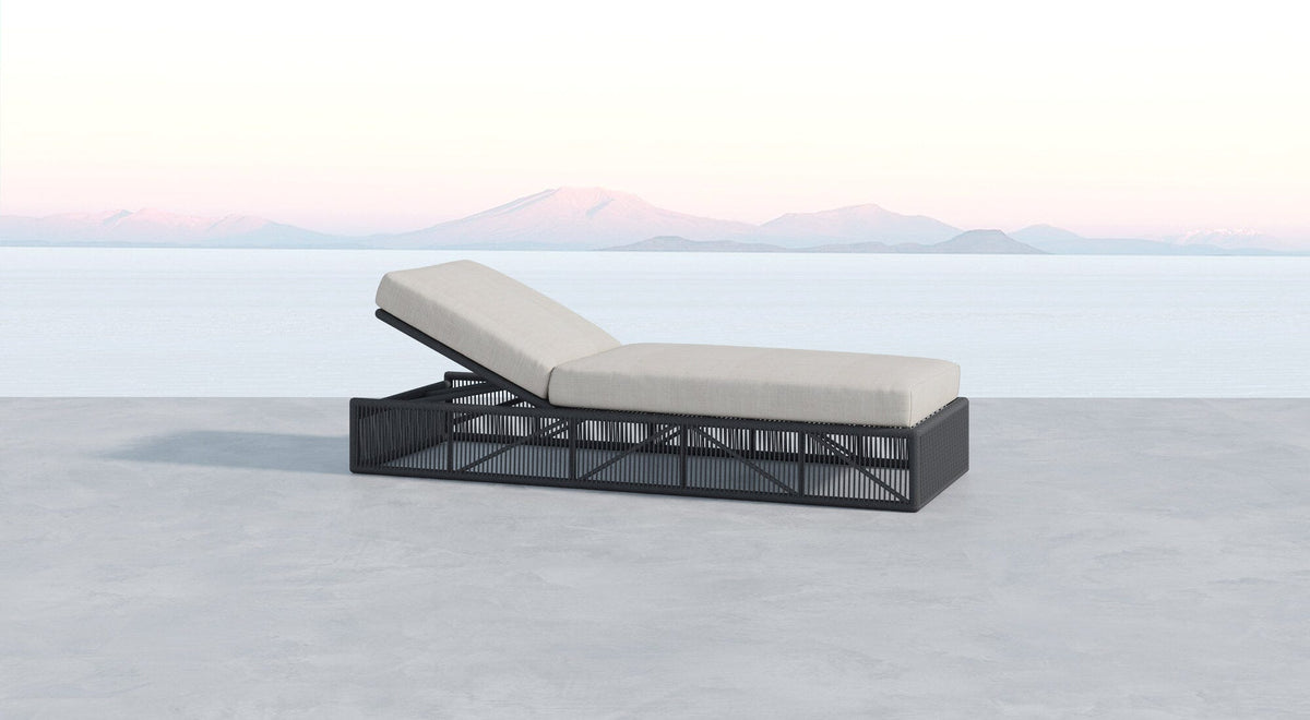 Sunset West Milano Adjustable Chaise in Echo Ash w/ Self Welt — View 4