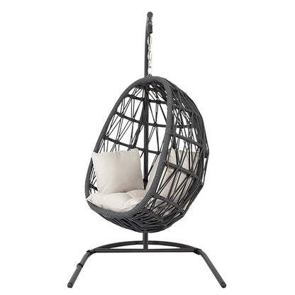 Sunset West Milano Hanging Chair in Echo Ash w/ Self Welt — View 7