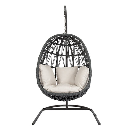 Sunset West Milano Hanging Chair in Echo Ash w/ Self Welt — View 8