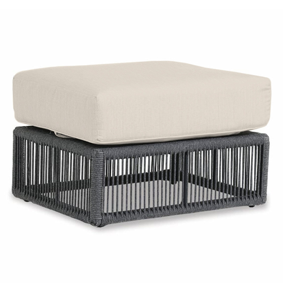 Sunset West Milano Ottoman in Echo Ash w/ Self Welt — View 5