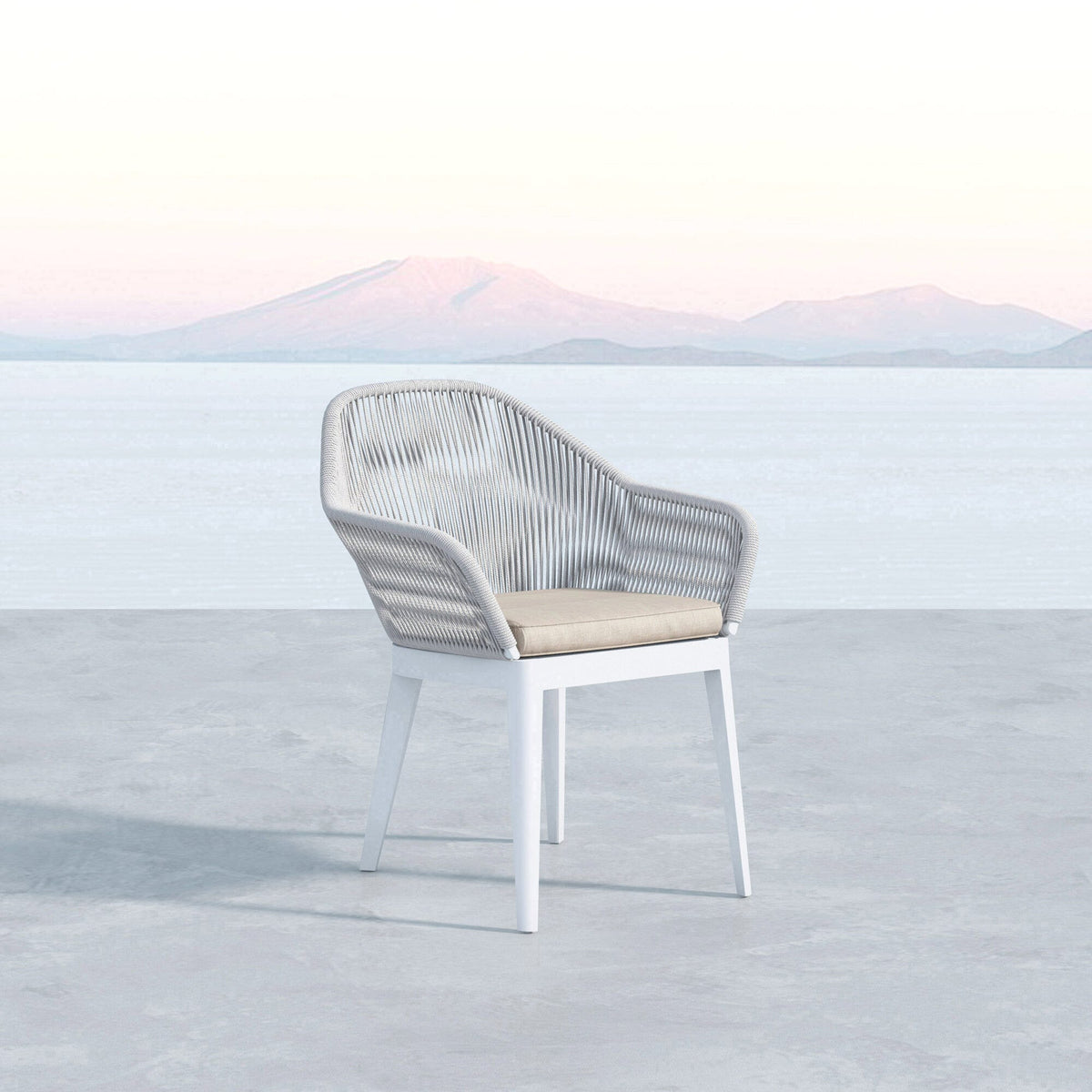 Sunset West Miami Dining Chair in Echo Ash w/ Self Welt — View 5