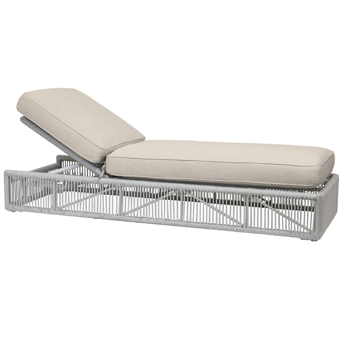 Sunset West Miami Adjustable Chaise in Echo Ash w/ Self Welt — View 4