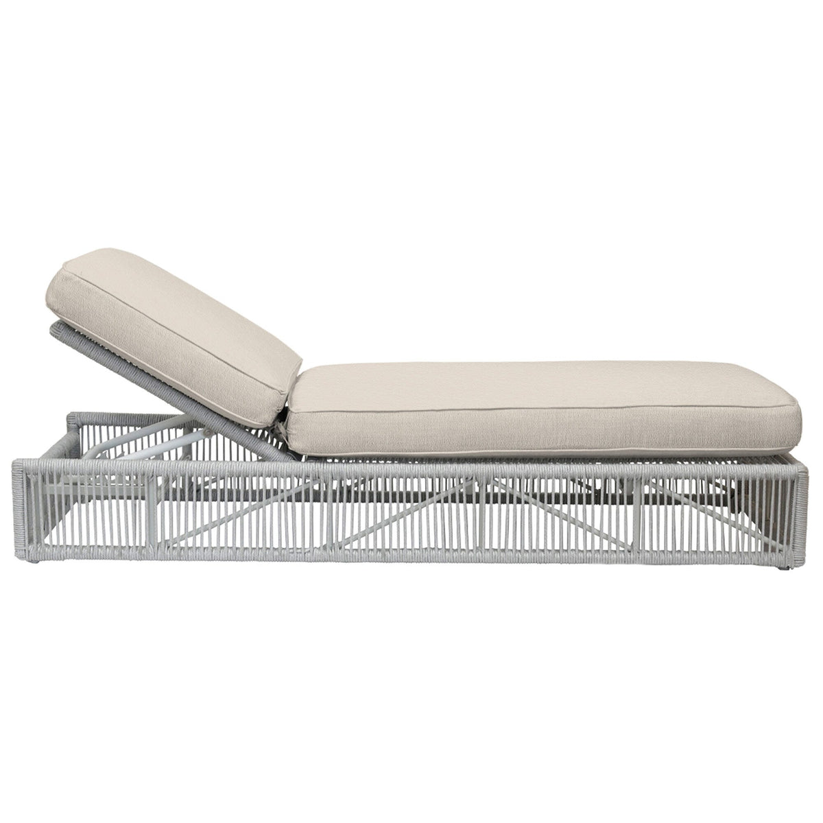 Sunset West Miami Adjustable Chaise in Echo Ash w/ Self Welt — View 6