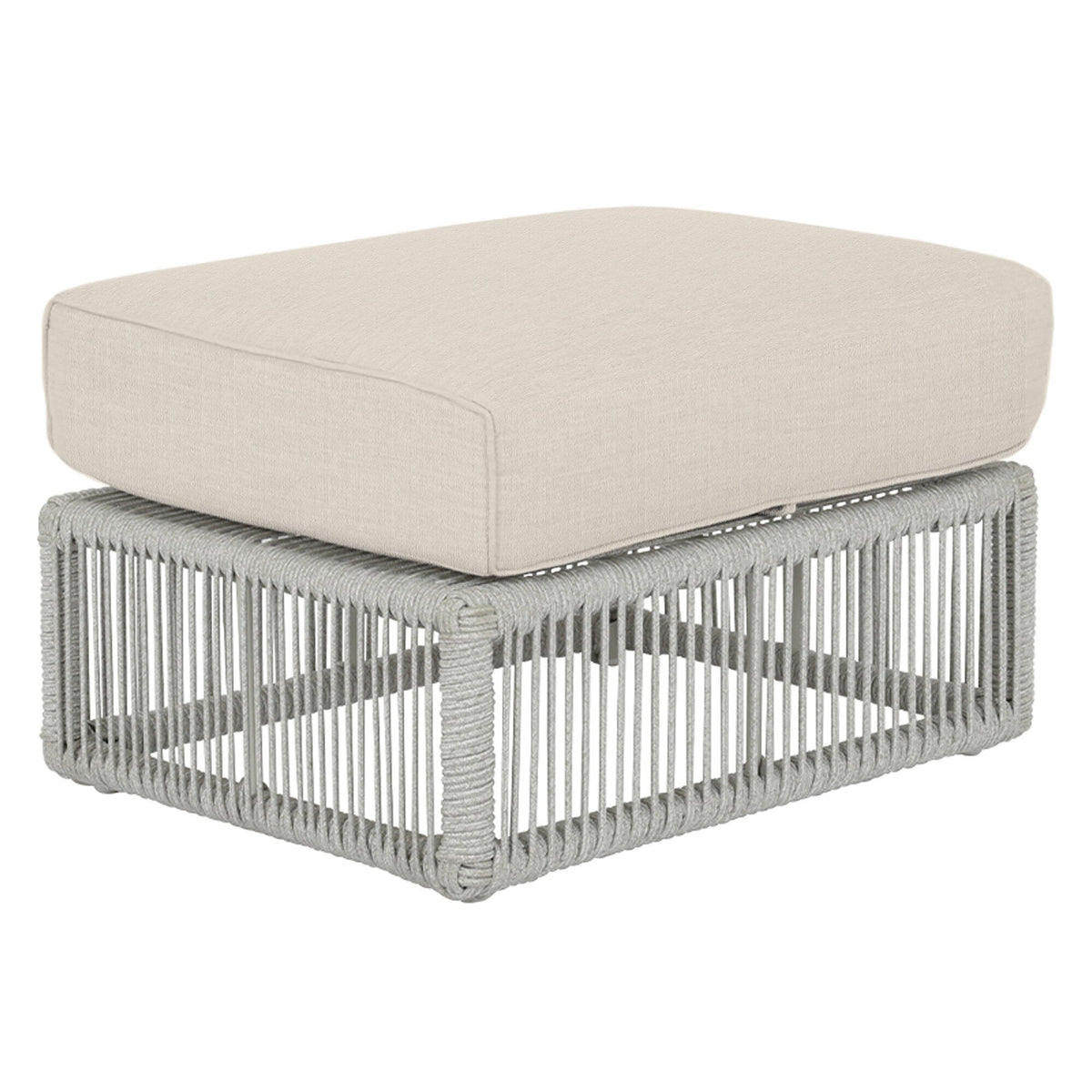 Sunset West Miami Ottoman in Echo Ash w/ Self Welt — View 4