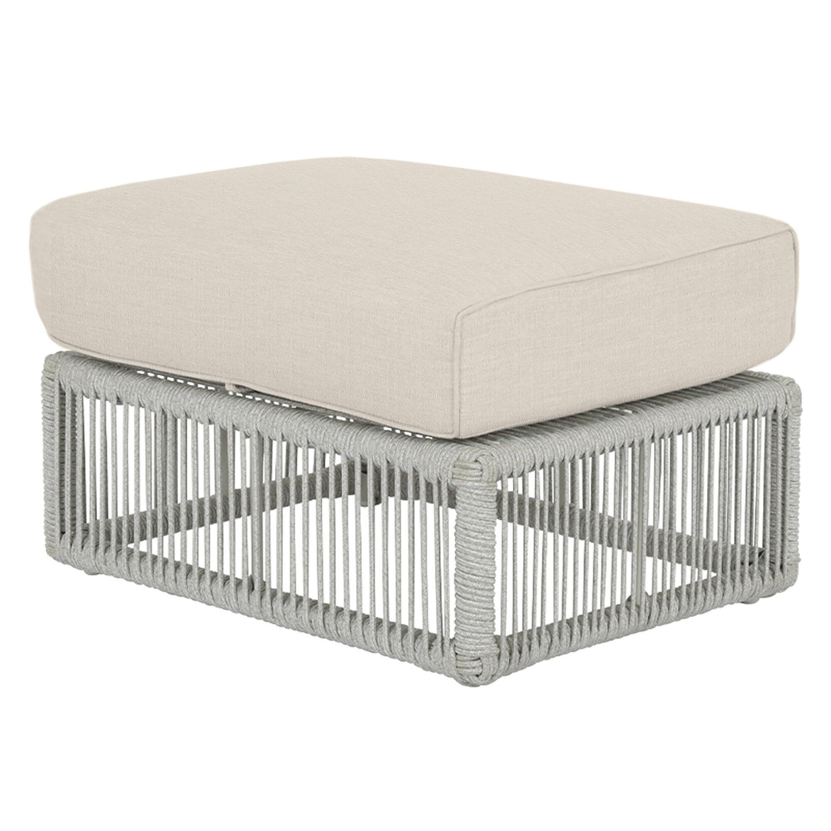 Sunset West Miami Ottoman in Echo Ash w/ Self Welt — View 5