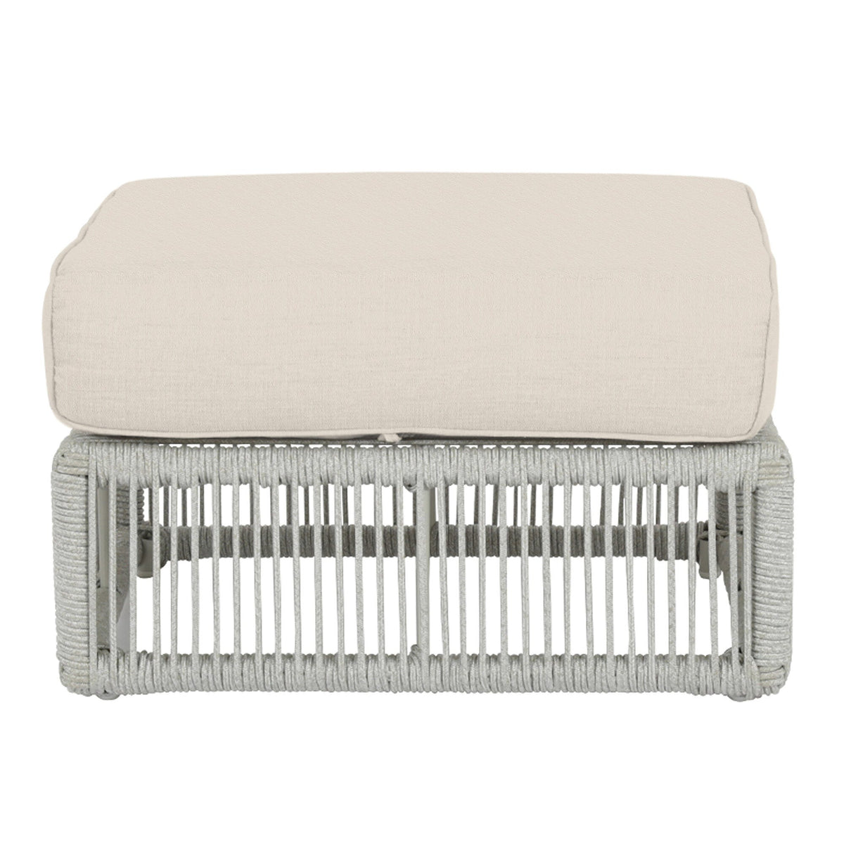Sunset West Miami Ottoman in Echo Ash w/ Self Welt — View 6