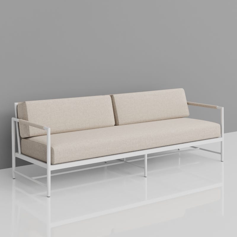 Sunset West Sabbia Sofa in Echo Ash, No Welt — View 3
