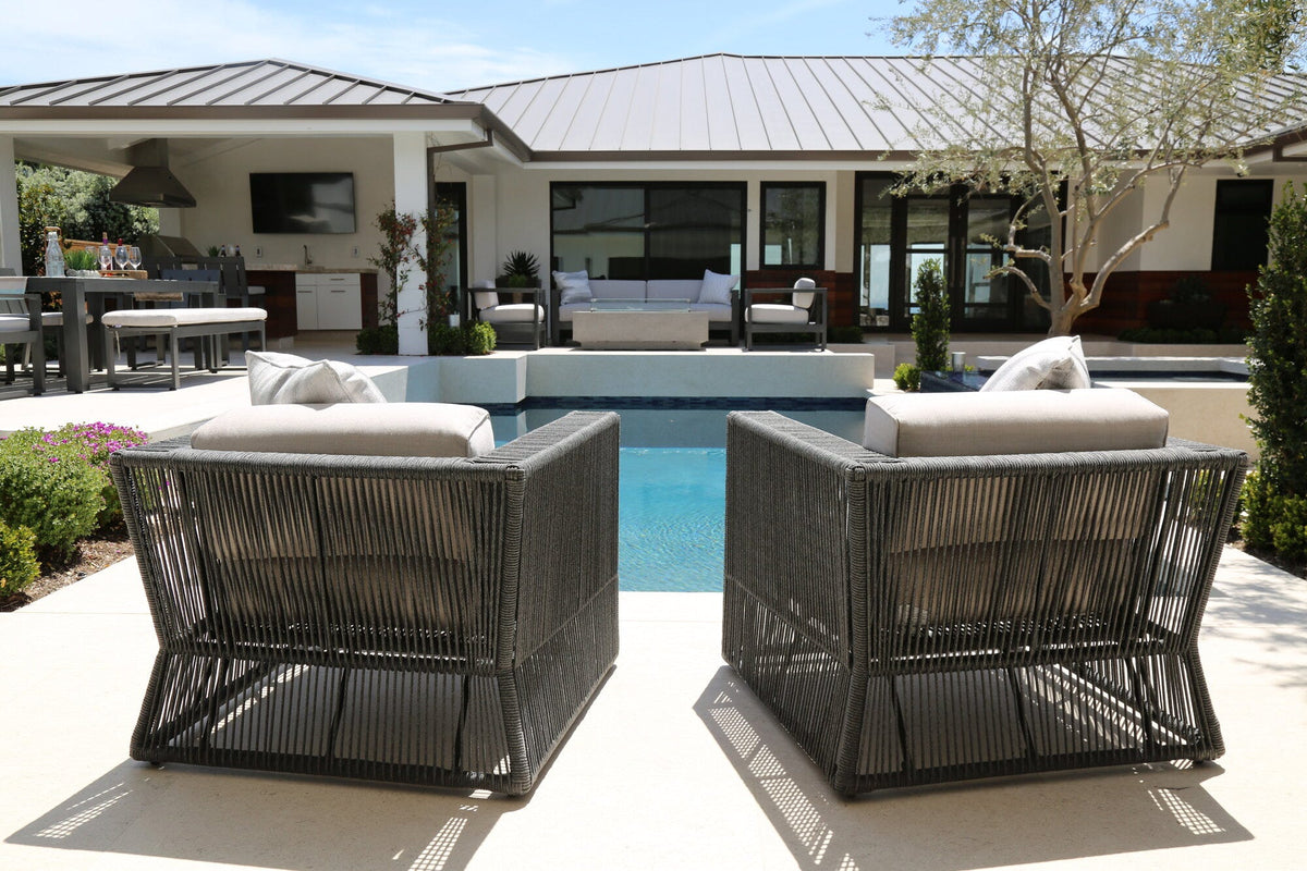 Sunset West Milano Club Chair in Echo Ash w/ Self Welt — View 8