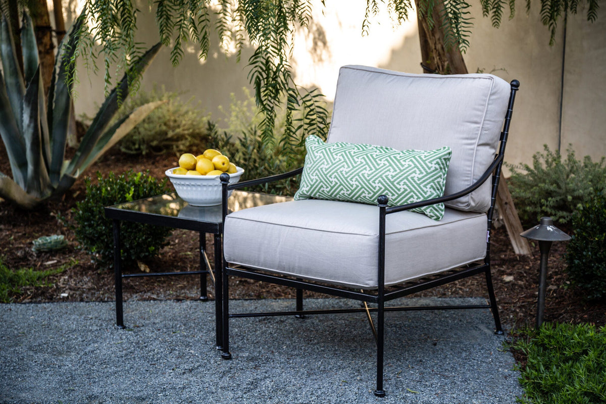 Sunset West Provence Club Chair in Canvas Flax w/ Self Welt — View 9