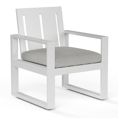 Sunset West Newport Dining Chair in Cast Silver, No Welt — View 4