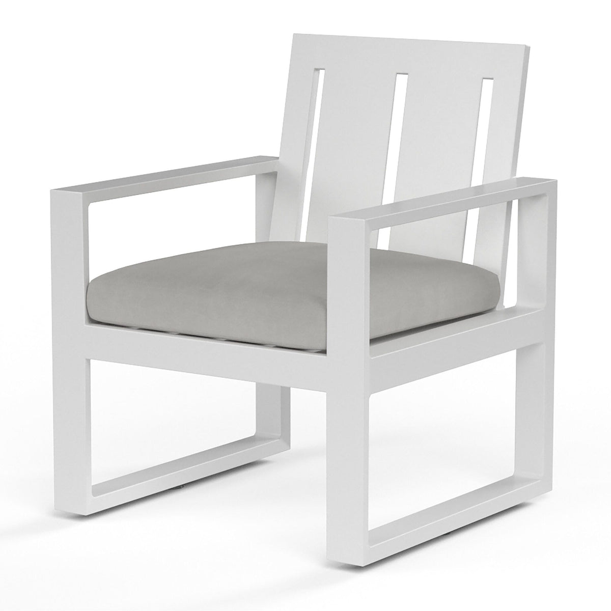 Sunset West Newport Dining Chair in Cast Silver, No Welt — View 5