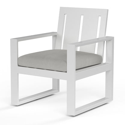 Sunset West Newport Dining Chair in Cast Silver, No Welt — View 5