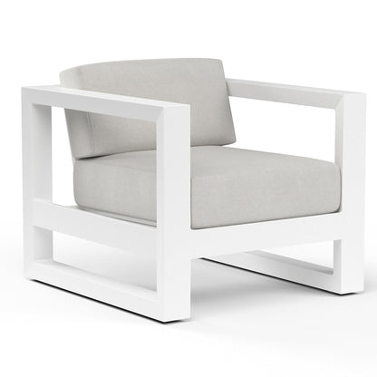 Sunset West Newport Club Chair in Cast Silver, No Welt — View 3